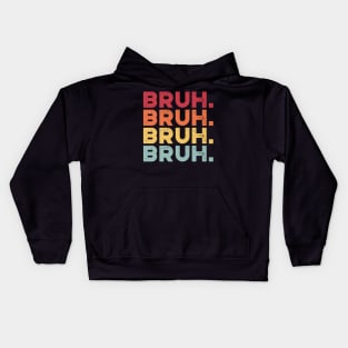 Bruh Sunset Funny Kids Hoodie